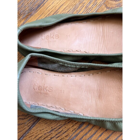 TIEKS BY GAVRIELI Olive Green Foldable Flats Size 11 Women’s Excellent Condition - Picture 6 of 11